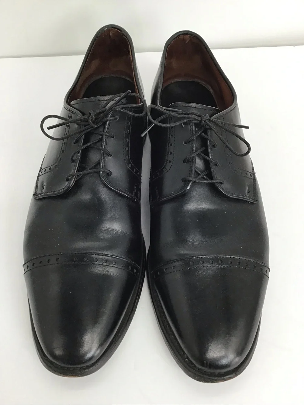 Allan Edmonds Men’s Clifton Calf Leather Cap-Toe Derby Oxfords Black Size 11.5D